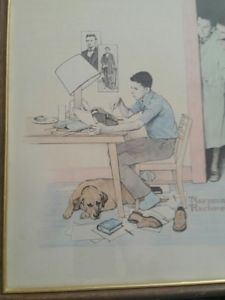 225x300 norman rockwell original pencil drawing burning the midnight oil - Midnight Drawing