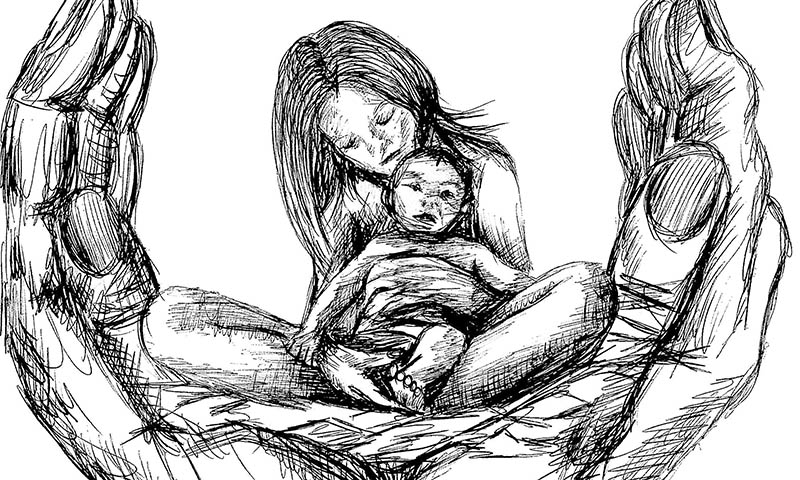 800x480 These Are My Hands - Midwife Drawing