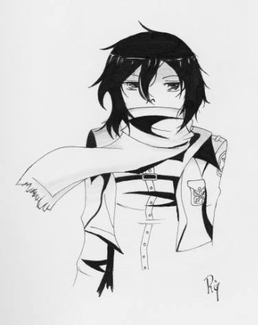 375x472 Mikasa Drawings For Sale Saatchi Art - Mikasa Drawing