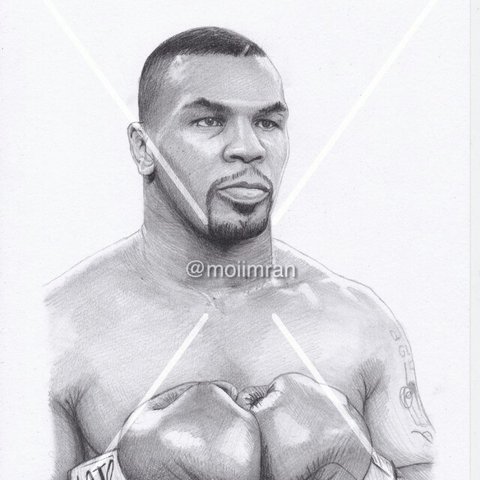 480x480 limited edition mike tyson drawing signed and dated - Mike Tyson Drawing