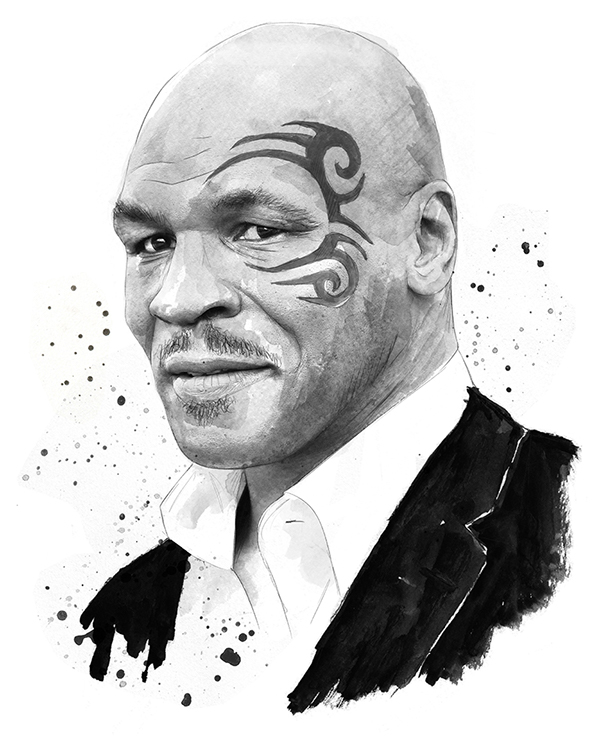 600x736 mike tyson drawing picture drawing skill - Mike Tyson Drawing