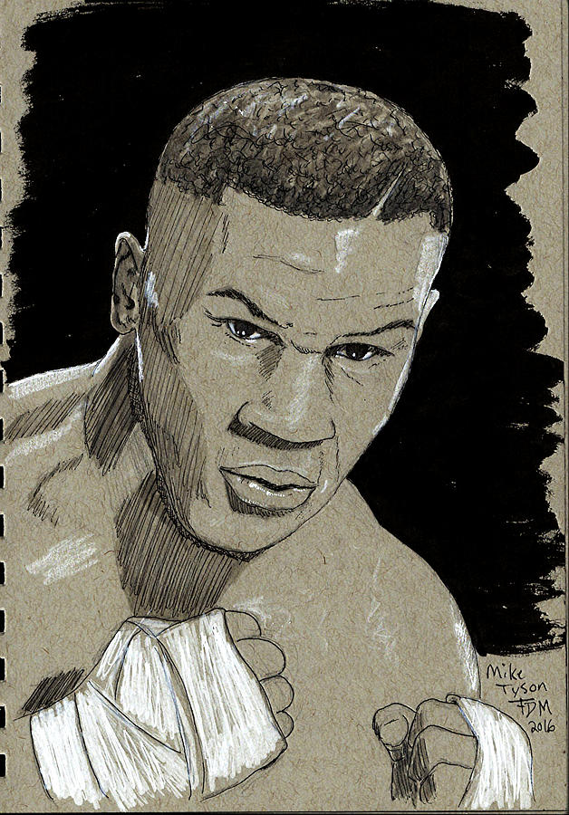 628x900 Mike Tyson Drawing - Mike Tyson Drawing