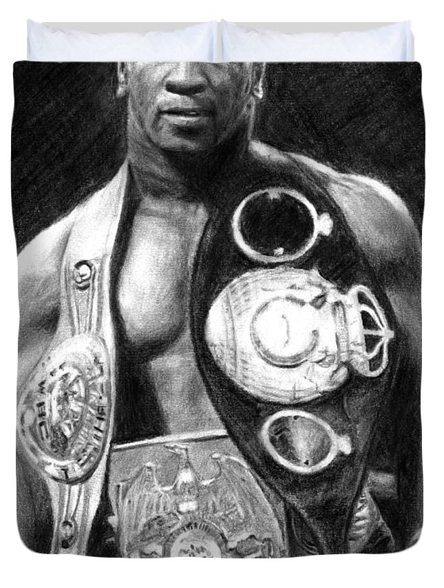 645x853 Mike Tyson Pencil Drawing Duvet Cover For Sale - Mike Tyson Drawing