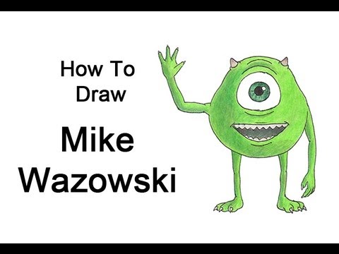 480x360 how to draw mike wazowski - Mike Wazowski Drawing