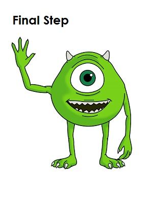 300x388 how to draw mike wazowski art class - Mike Wazowski Drawing