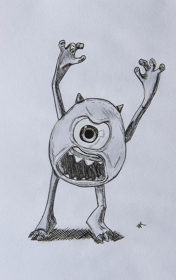 565x900 angry mike wazowski drawing - Mike Wazowski Drawing