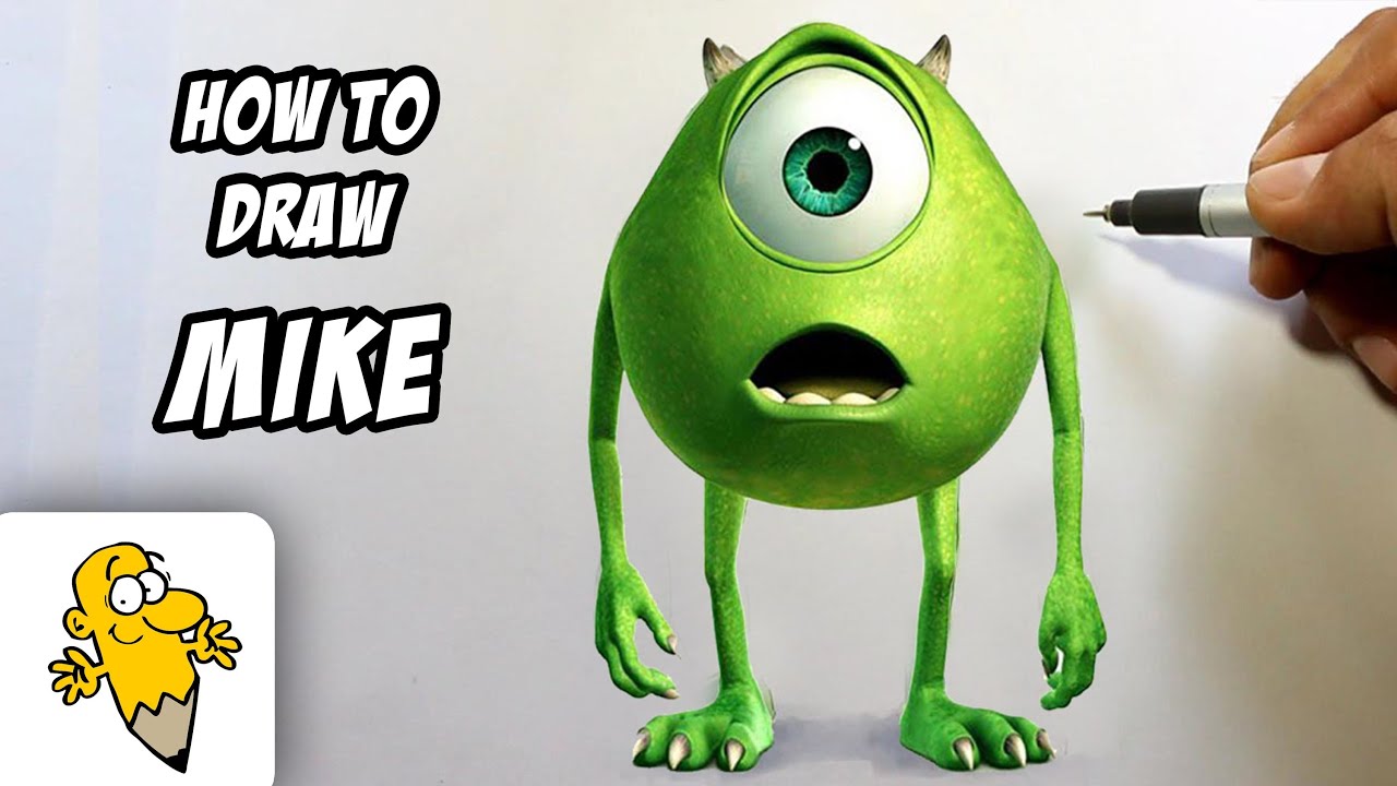1280x720 how to draw mike wazowski - Mike Wazowski Drawing