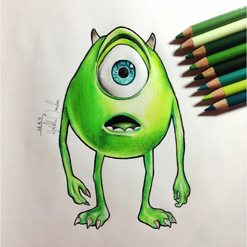 Mike Wazowski Drawing at PaintingValley.com | Explore collection of ...