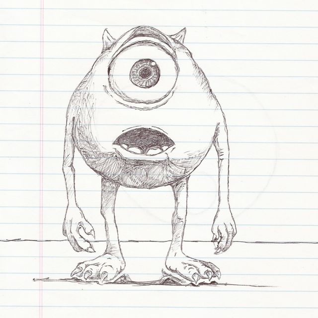 Mike Wazowski Drawing at PaintingValley.com | Explore collection of ...