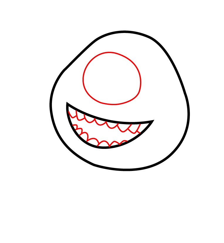 763x826 how to draw mike wazowski - Mike Wazowski Drawing