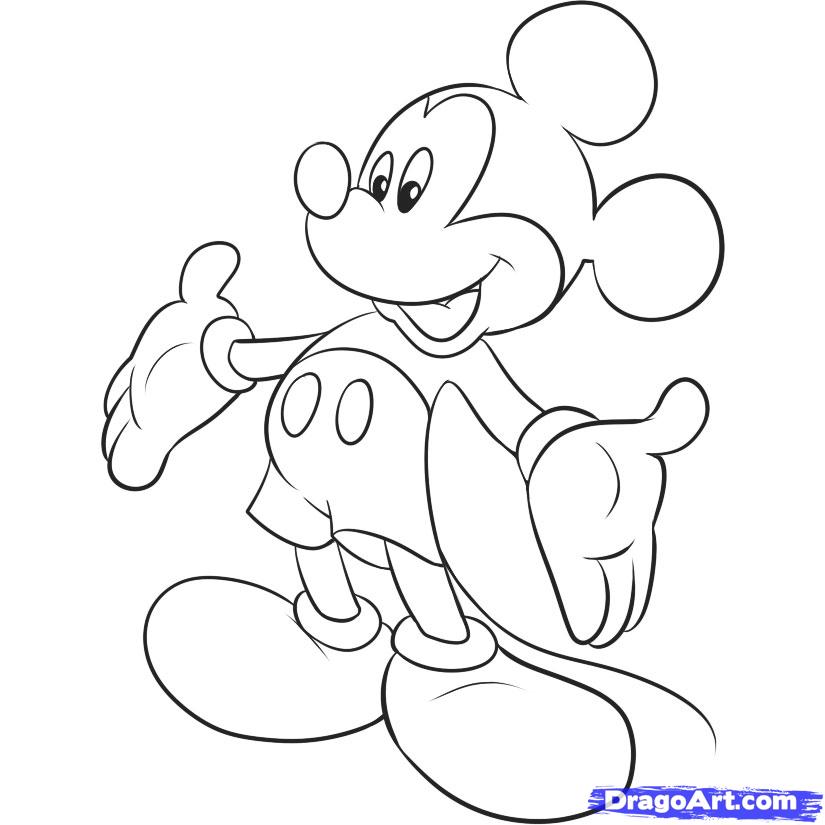 825x825 Draw Mickey, Step - Mikey Drawing