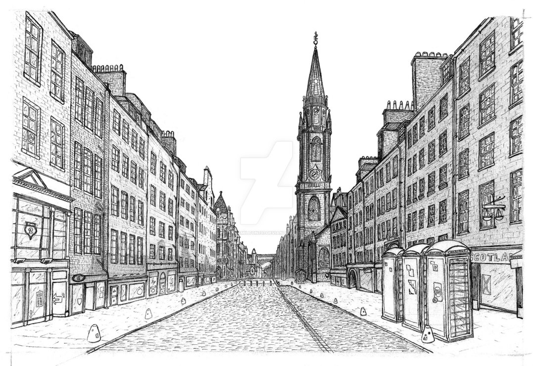 1077x741 the royal mile - Mile Drawing