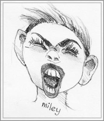 344x400 miley cyrus caricature - Miley Cyrus Drawing