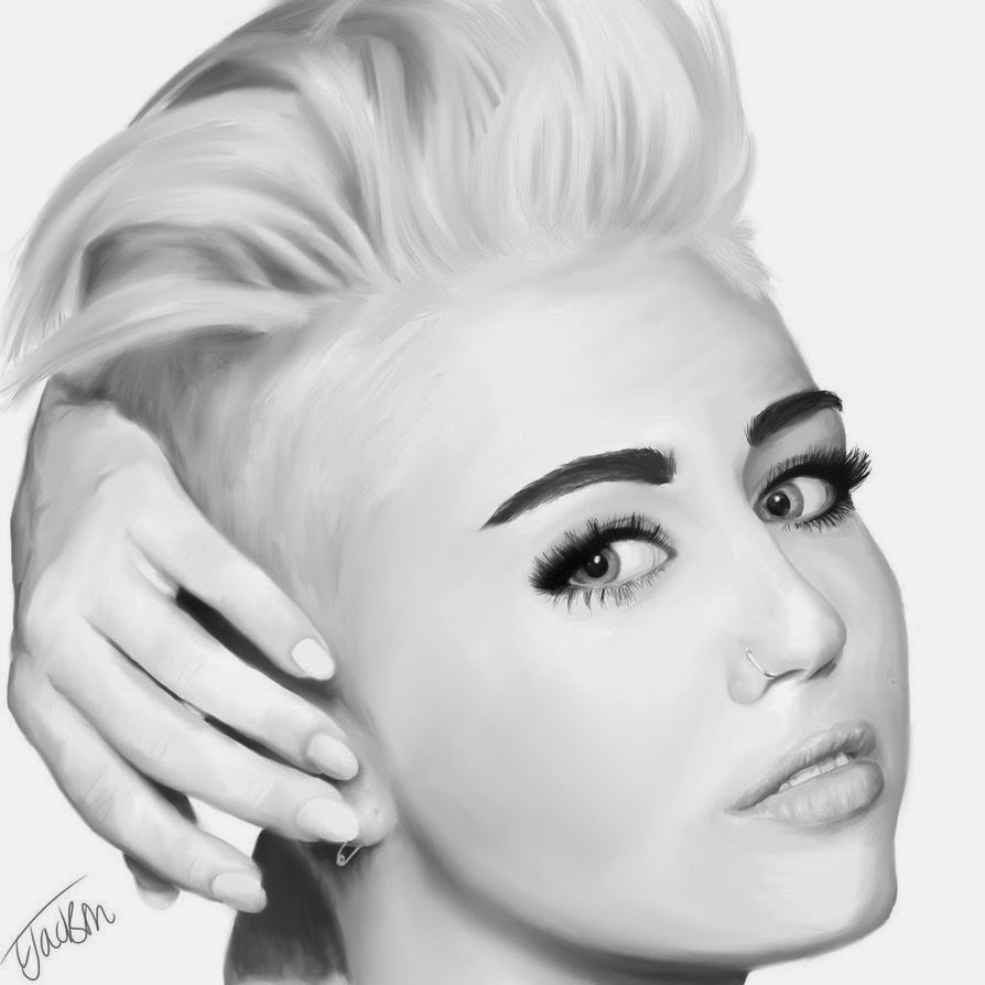 894x894 Miley Cyrus Drawing - Miley Cyrus Drawing