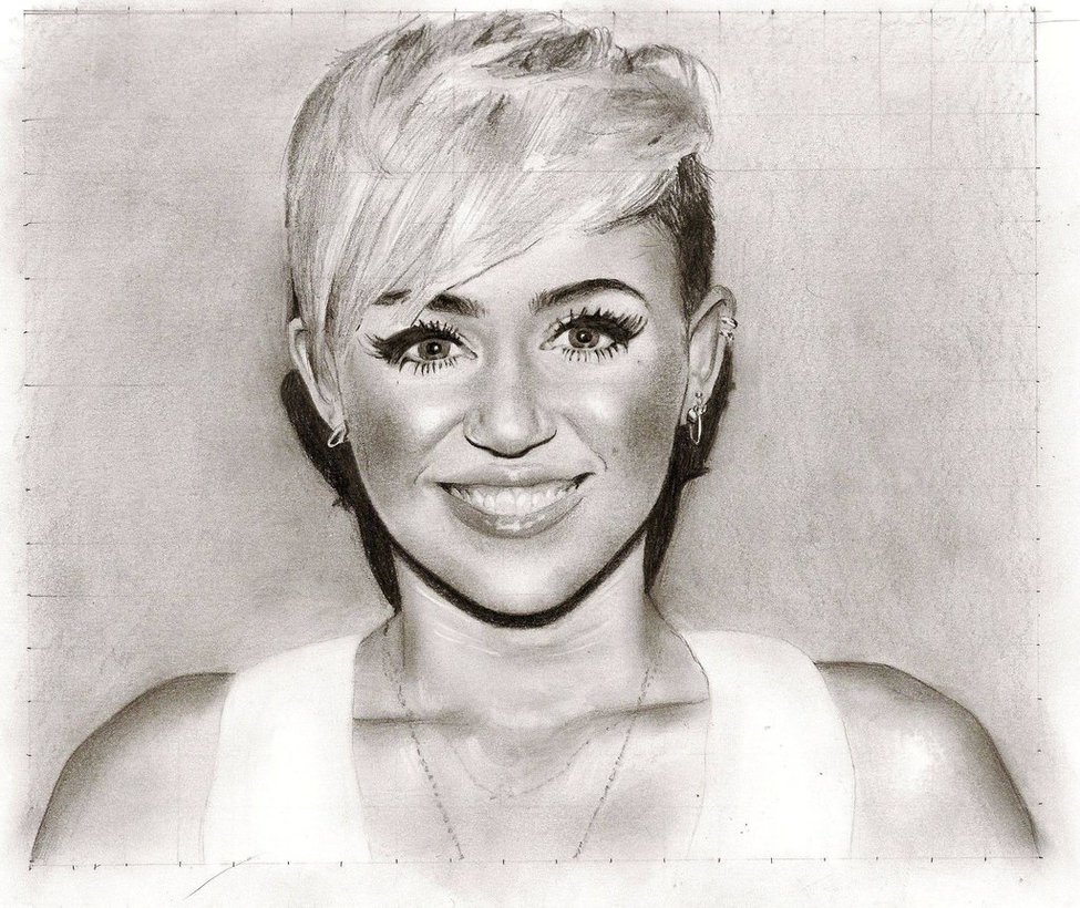 975x820 miley cyrus high quality drawing drawing skill - Miley Cyrus Drawing