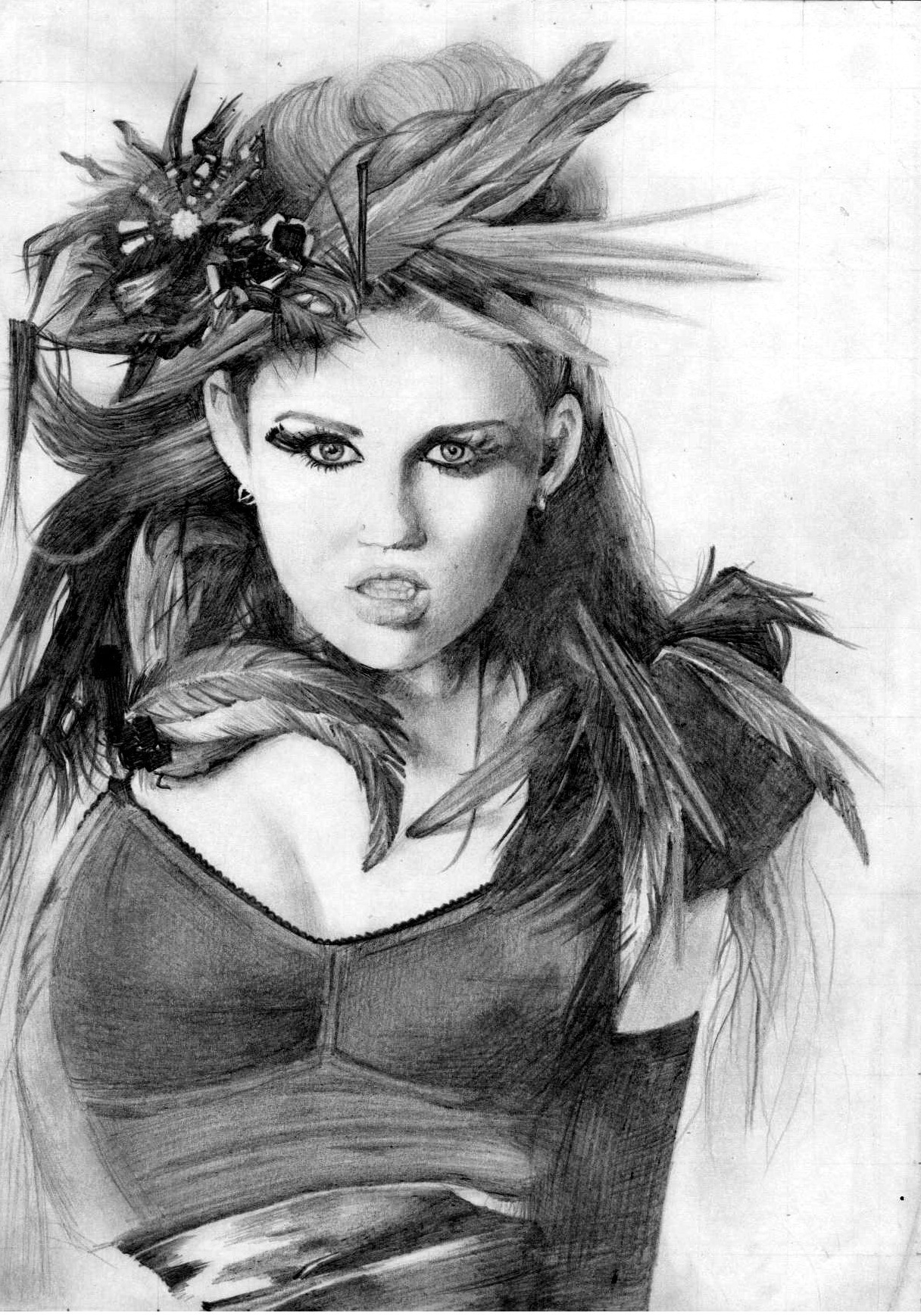 1216x1738 Drawing Bilder Miley Cyrus Hd Hintergrund And Background Fotos - Miley Cyrus Drawing