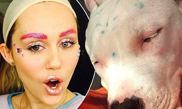 636x382 miley cyrus angers fans after drawing on her dog milky - Miley Cyrus Drawing