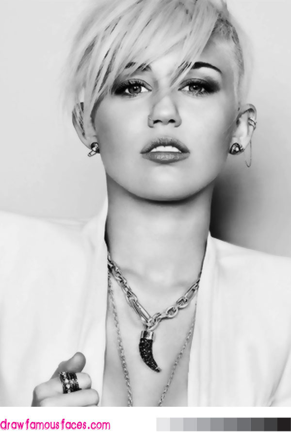 600x890 Drawing Miley Cyris Draw Famous Faces - Miley Cyrus Drawing
