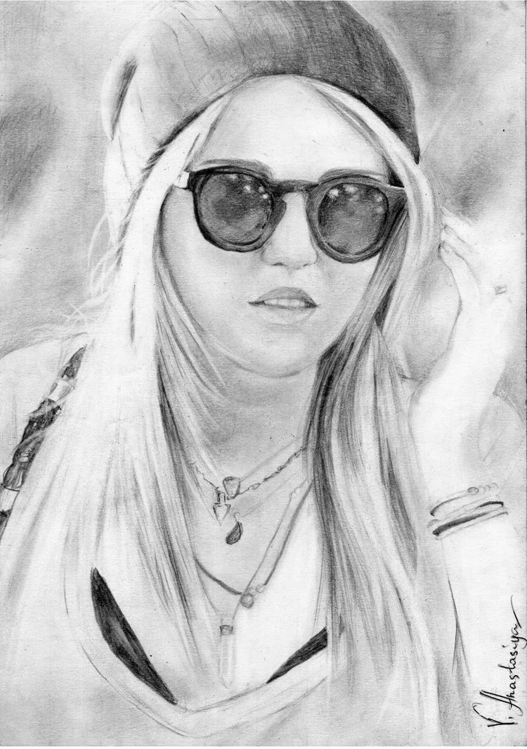 750x1064 Drawing Miley Cyrus Hd Fondo De Pantalla And Background - Miley Cyrus Drawing