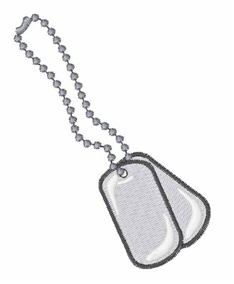 329x400 Dog Tags Embroidery Design Annthegran - Military Dog Tags Drawing