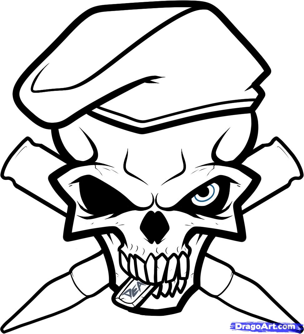 973x1066 how to draw an army skull, army tattoo, step - Military Drawings