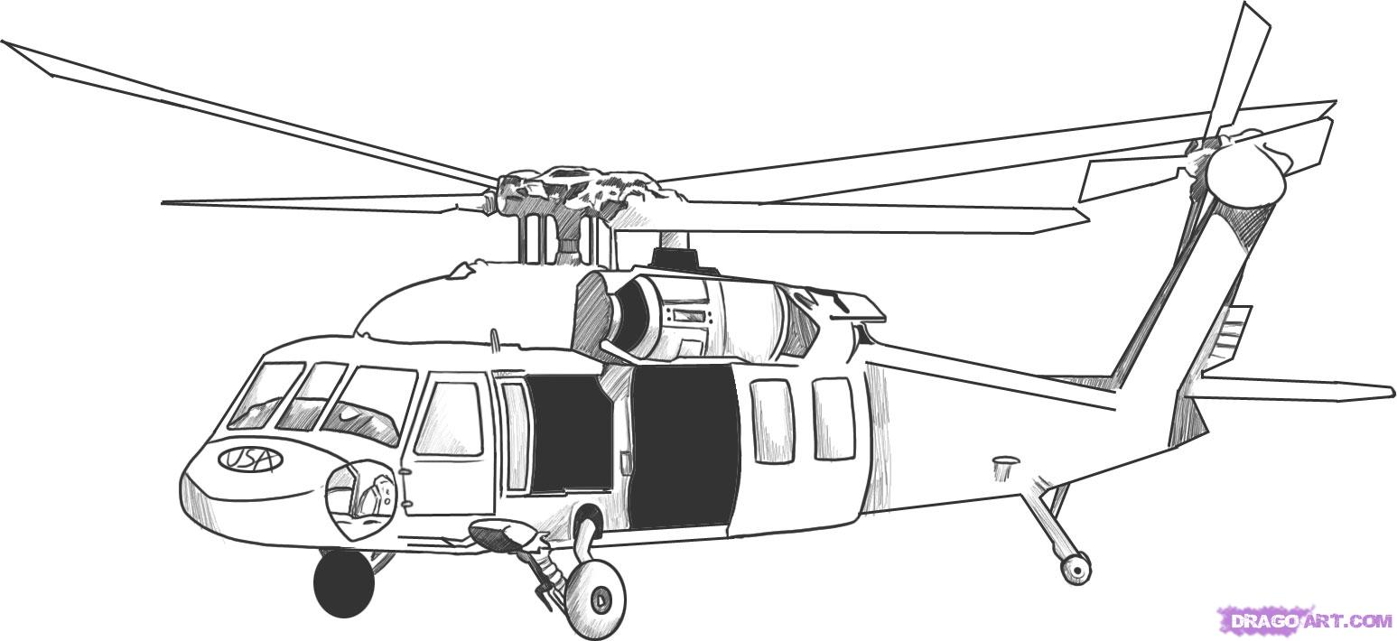Military Helicopter Drawing at Explore collection
