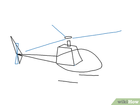 460x345 how to draw a helicopter - Military Helicopter Drawing