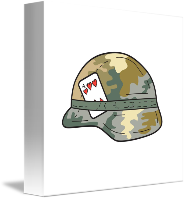 606x650 us army helmet of hearts playing card drawing - Military Helmet Drawing