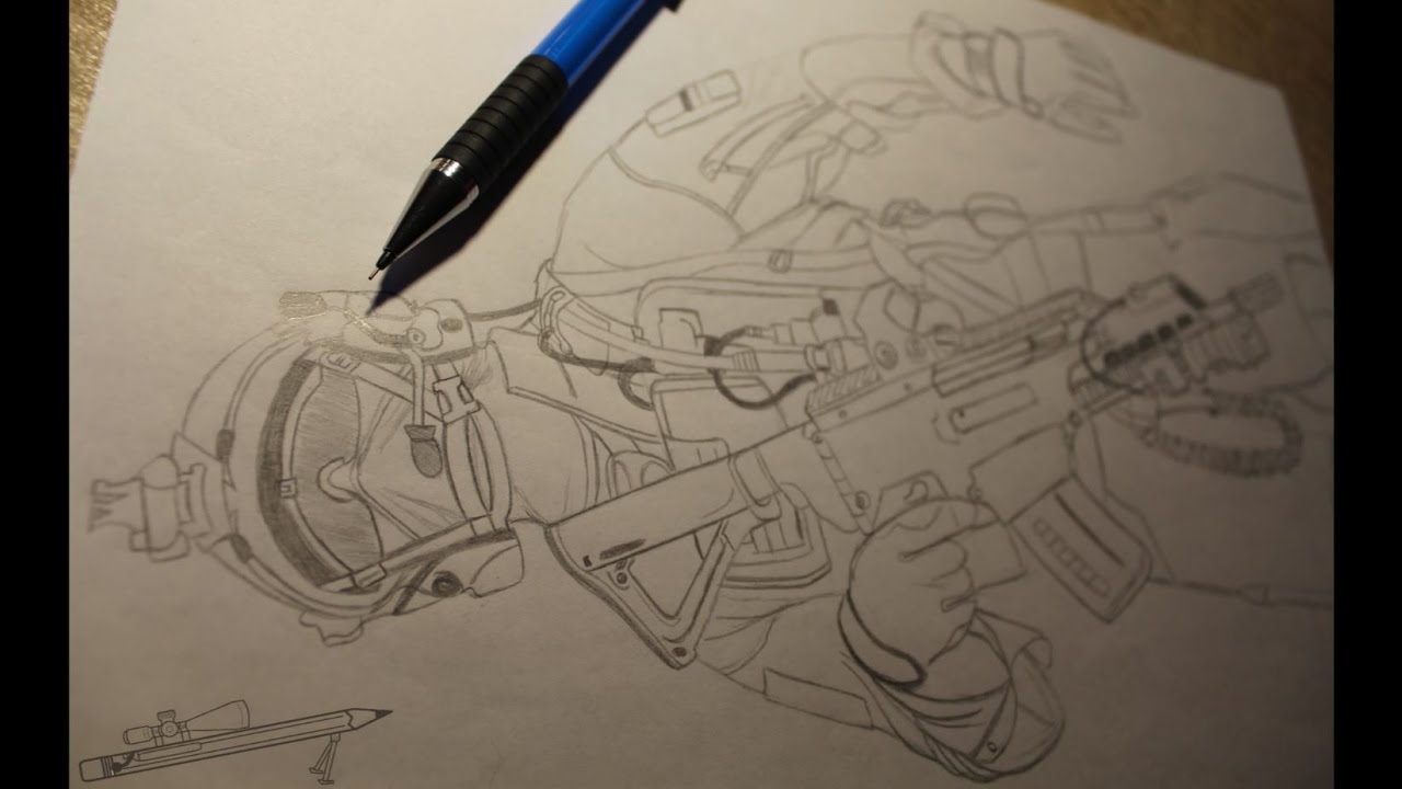 1280x720 draw ksk soldier military art - Military Soldier Drawing