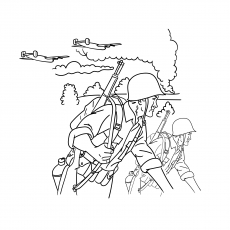 230x230 Military Coloring Pages - Military Soldier Drawing