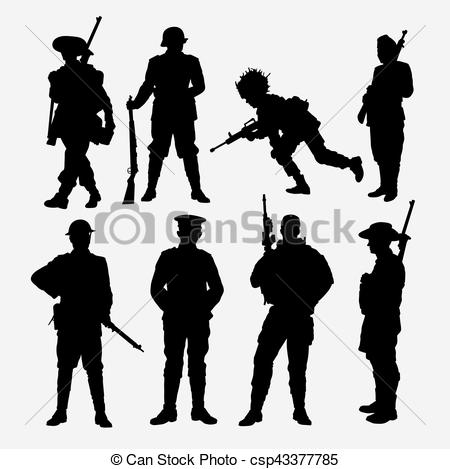 450x469 army, military, soldier and police silhouette army, military - Military Soldier Drawing