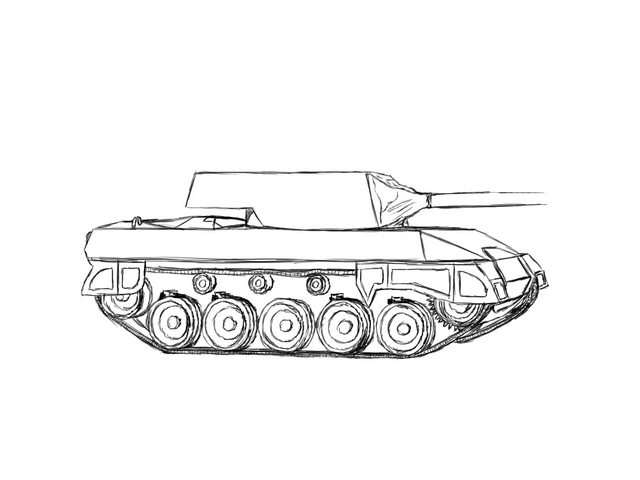 640x480 how to draw a hellcat! - Military Tank Drawing
