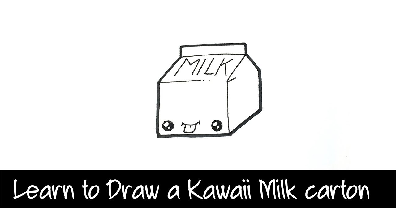 1280x720 learn to draw a kawaii milk carton - Milk Carton Drawing