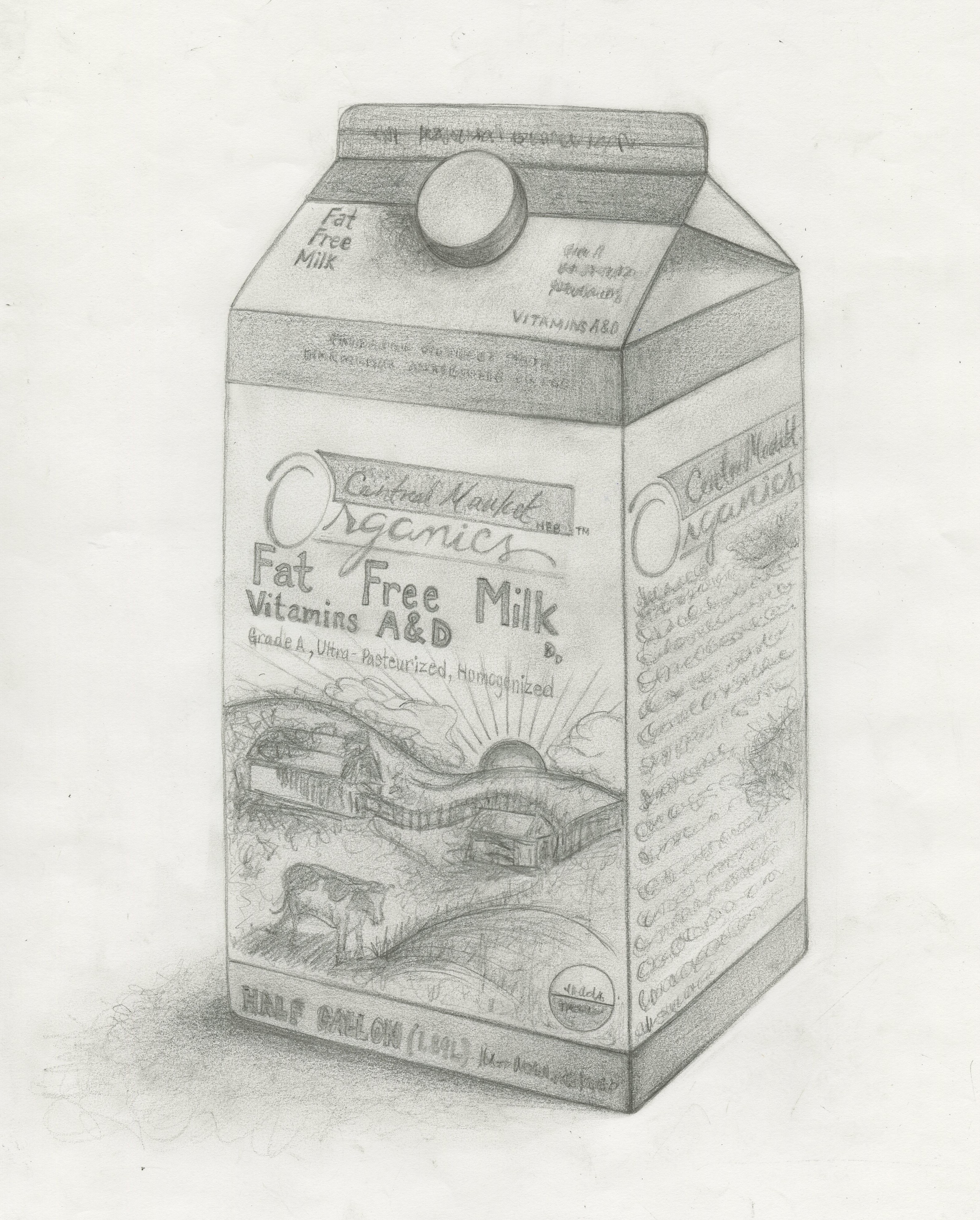 3172x3946 milk carton jillian mangone's art portfolio - Milk Carton Drawing
