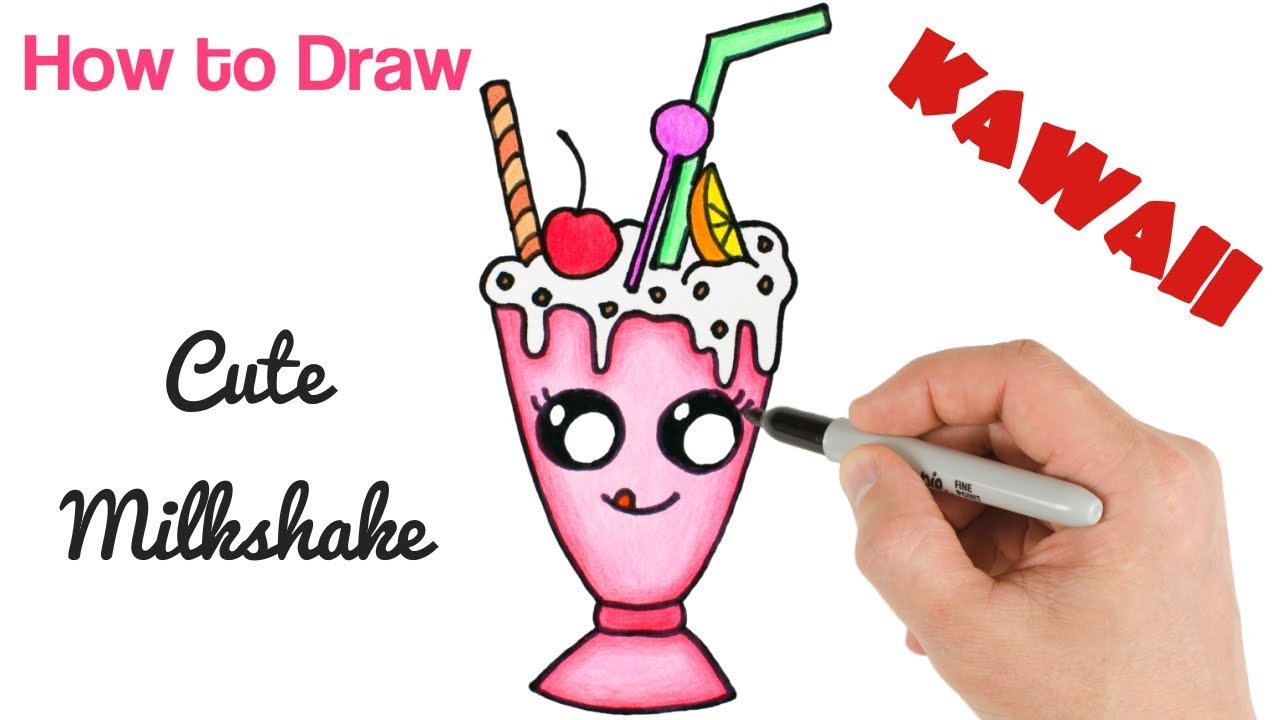 1280x720 How To Draw A Milkshake Cute And Easy Step - Milkshake Drawing