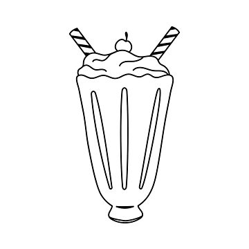 360x360 Milkshake Drawing T Shirt - Milkshake Drawing