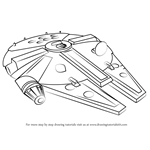 150x150 learn how to draw millennium falcon from star wars - Millennium Falcon Drawing