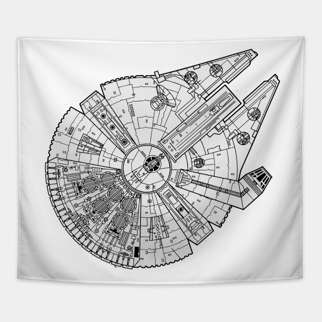 630x630 millennium falcon - Millennium Falcon Technical Drawing