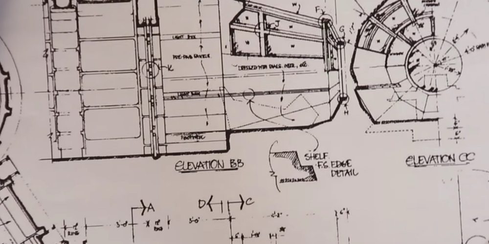1000x500 millennium falcon archives - Millennium Falcon Technical Drawing