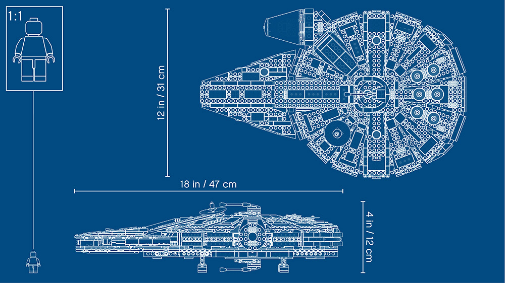 1000x562 official lego malaysia star kessel run - Millennium Falcon Technical Drawing