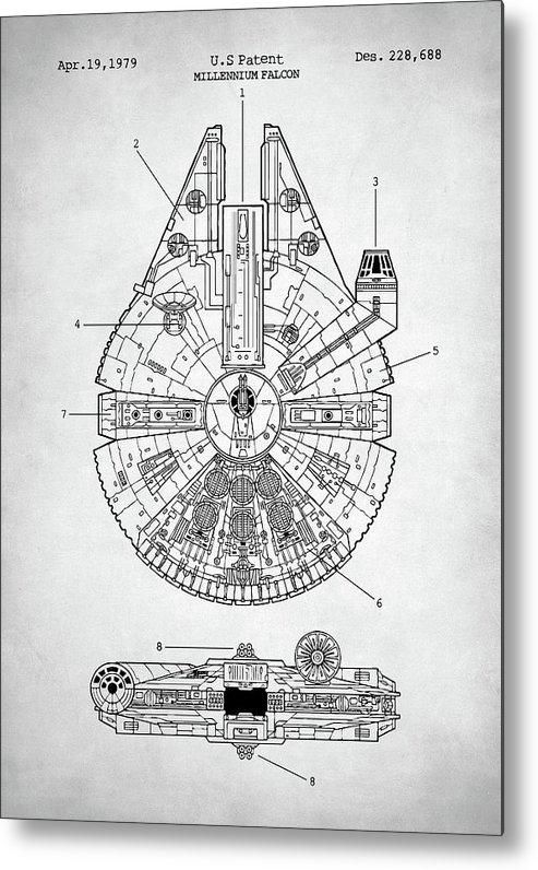 Millennium Falcon Technical Drawing at PaintingValley.com | Explore ...