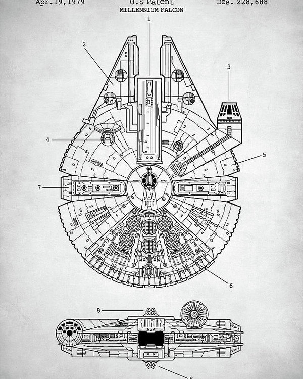 Millennium Falcon Technical Drawing at Explore