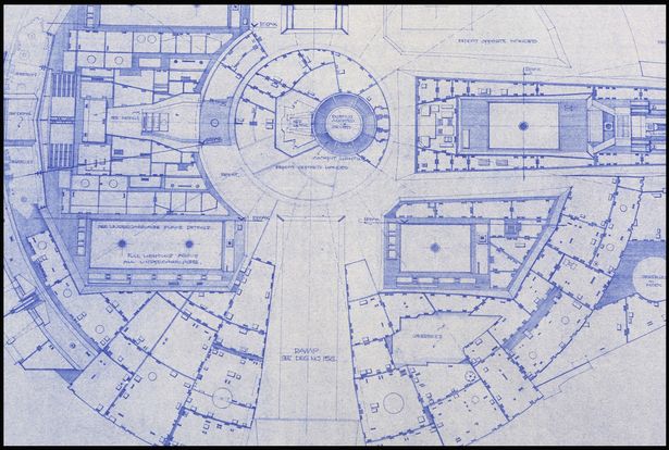 615x414 blueprints for star wars' millennium falcon and star trek's uss - Millennium Falcon Technical Drawing
