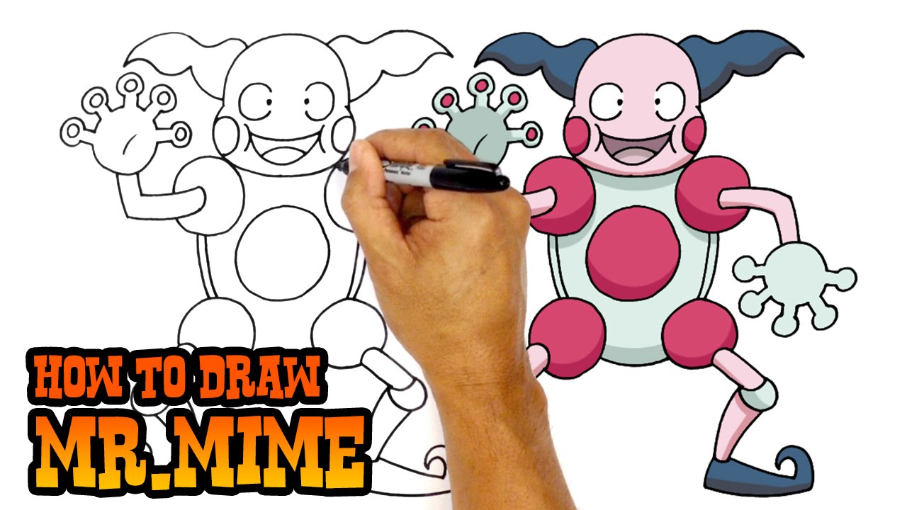 1280x720 How To Draw Pokemon Mr Mime - Mime Drawing