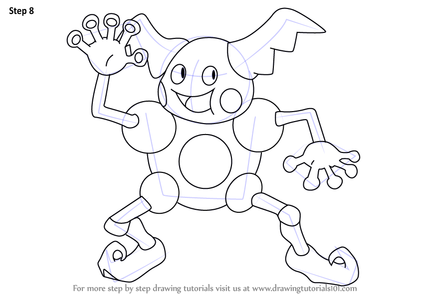 844x592 Learn How To Draw Mr Mime From Pokemon - Mime Drawing