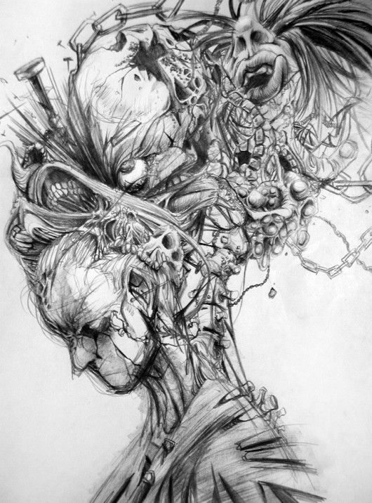 530x716 i like when people do chaotic art like this like an explosion - Mind Drawing
