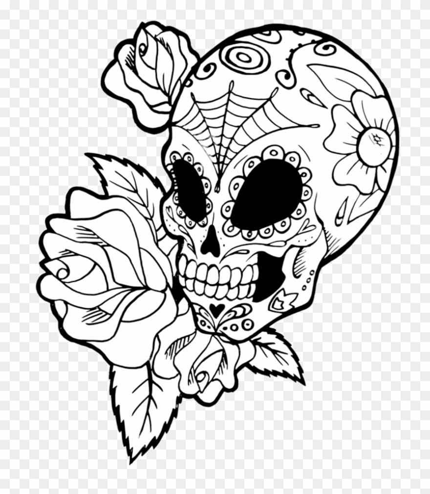 880x1011 mindfulness drawing sugar skull - Mindfulness Drawing