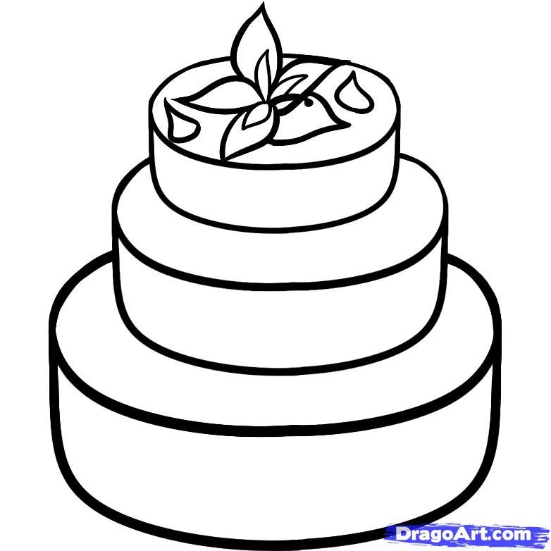 782x782 designing a wedding cake how to draw a wedding cake, step - Minecraft Cake Drawing