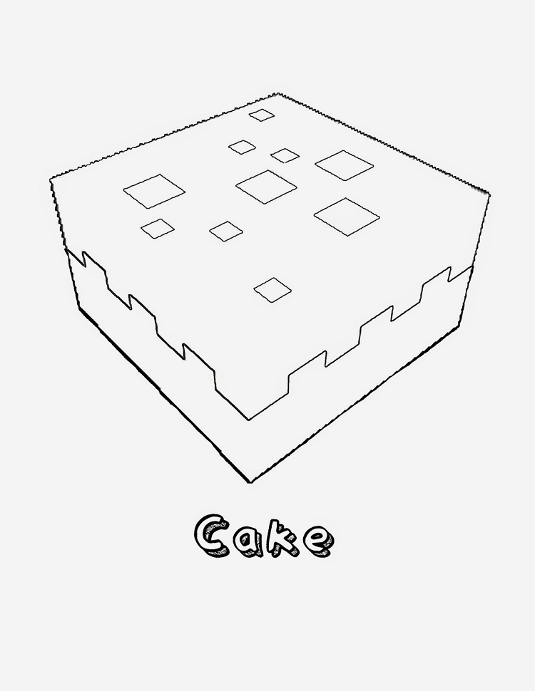 Minecraft Cake Drawing at PaintingValley.com | Explore collection of