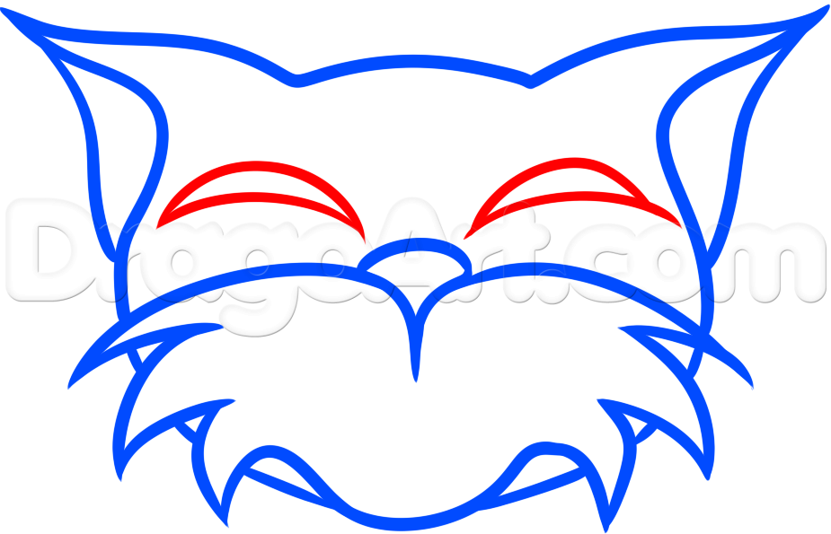 925x595 How To Draw Mr Stampy Cat, Step - Minecraft Cat Drawing